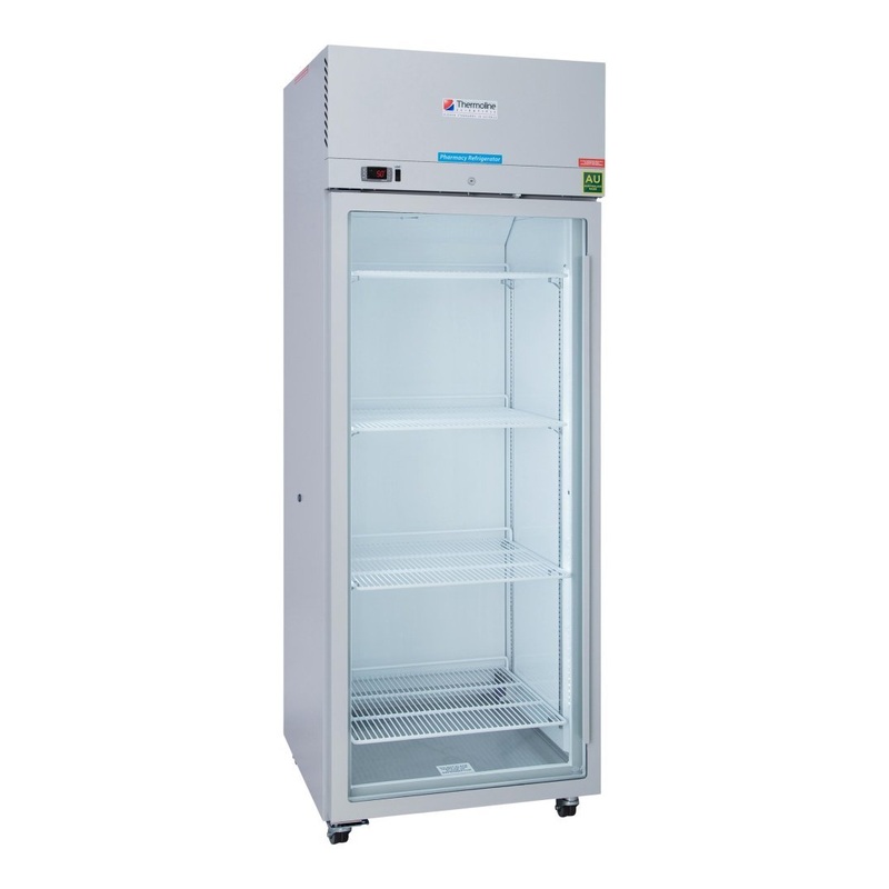 520 Litre, Fan Forced Premium Pharmacy Refrigerator with Digital Temp. Display with High/Low Alarm, and Data Logging - TPR-520-1-GD, Glass door model
