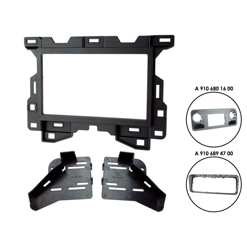 Fitting Kit Mercedes Sprinter (W907 - W910) 2018 - On Double Din (Black)