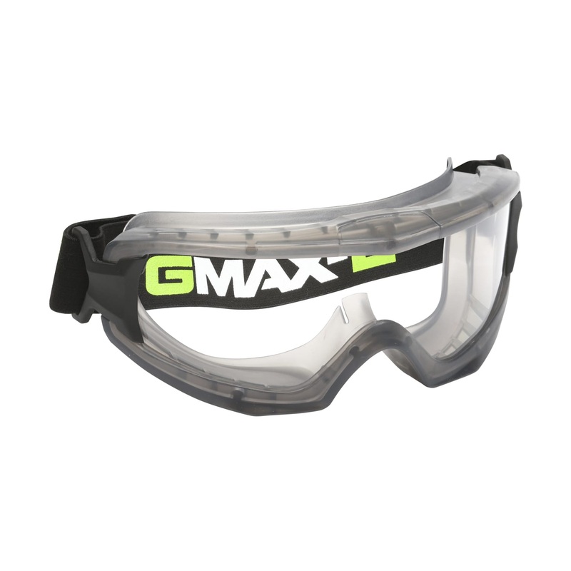 GMAX GOGGLE CLEAR, AF Lens, Vented, Med Impact, Splash Protection, AS/NZS1337.1 Cert. - Clear