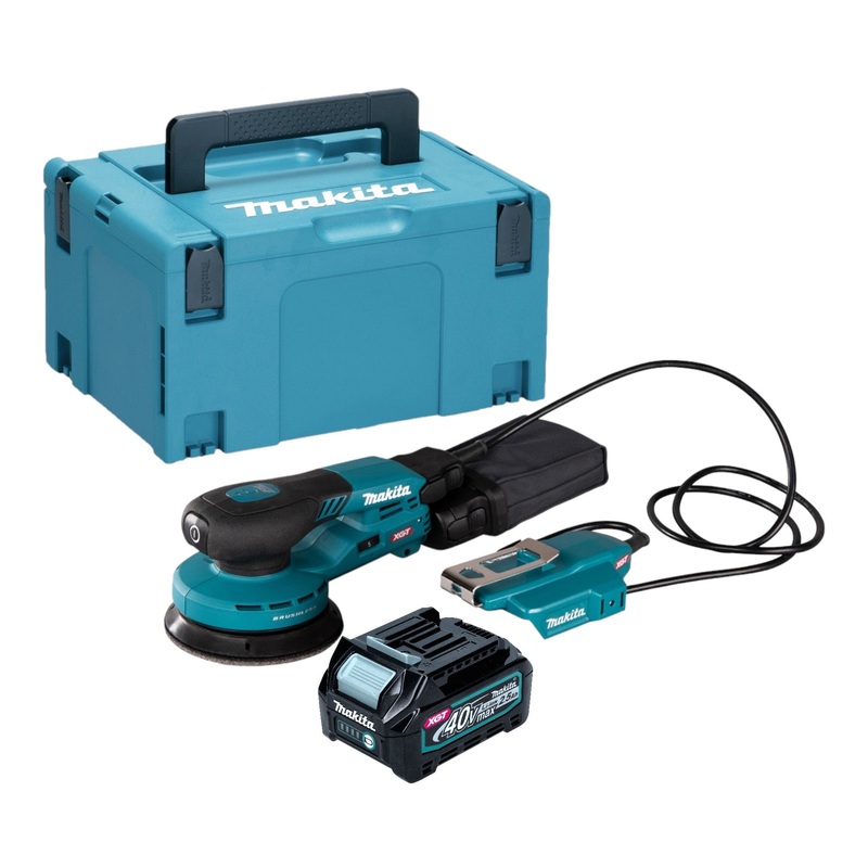 Makita BO 003 CGD101 Lijadora rotorbital sin cable 40 V mx. 125 mm 3,0 mm carrera Sin escobillas + 1x batera recargable 2,5 Ah + Makpac - sin cargador
