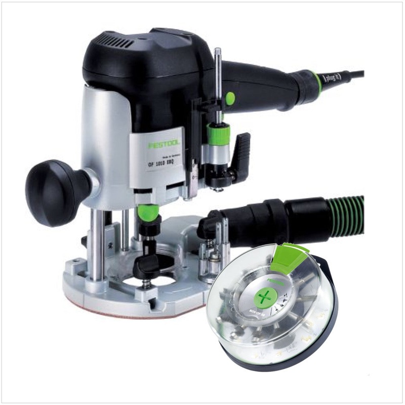 Festool OF 1010 EBQ-Plus fresadora 1010W 55mm carrera en Systainer (574383) + caja fresadora-HF
