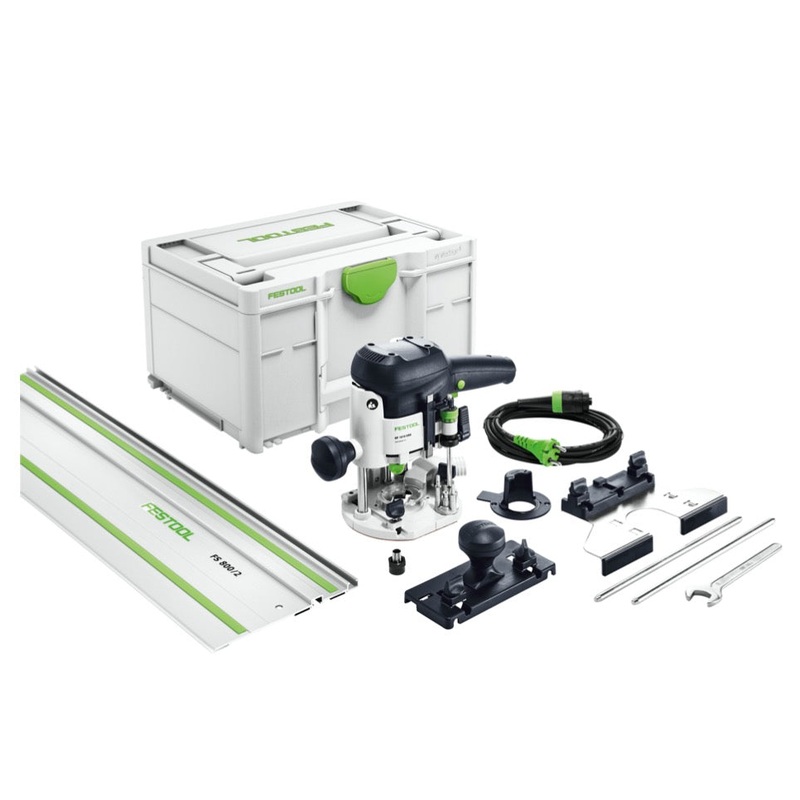 Festool OF 1010 EBQ conjunto fresadora 1010 W 55 mm carrera (576201) + accesorios + Systainer - sucesor de 574375