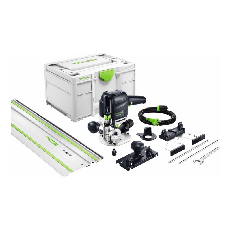 Festool OF 1010 REBQ conjunto fresadora 1010 W 55 mm carrera (577168) + gua + Systainer