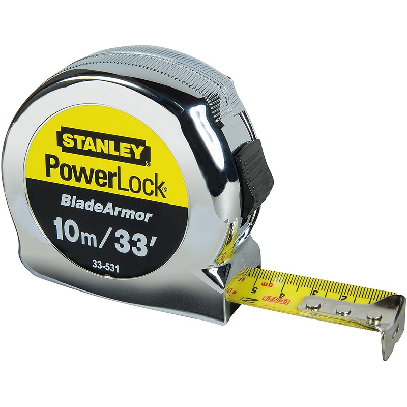 Stanley Powerlock 10 Mtr Tape Measure Metric on both Scales [7443]
