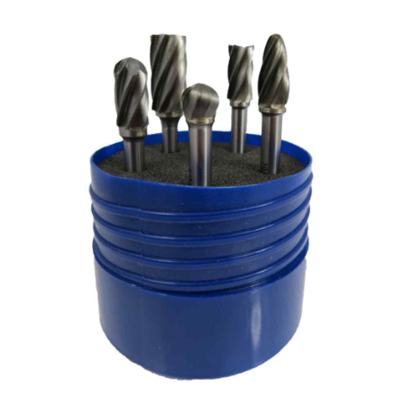 Tungsten Carbide Rotary Burr Set - 5 Different Shapes For Non Ferrous Metals 6mm Shaft HMC/SET/02 [5703]