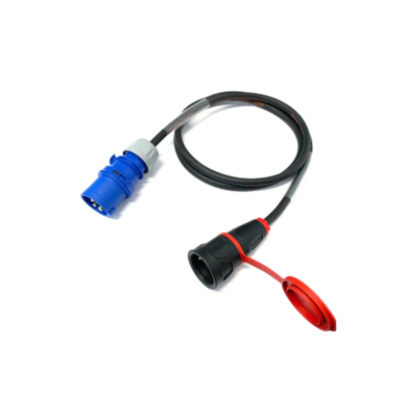16A 3 Pin Plug to EU Schuko Socket 2 pin 230V Adaptor Cable 1 Mtr  [15631]