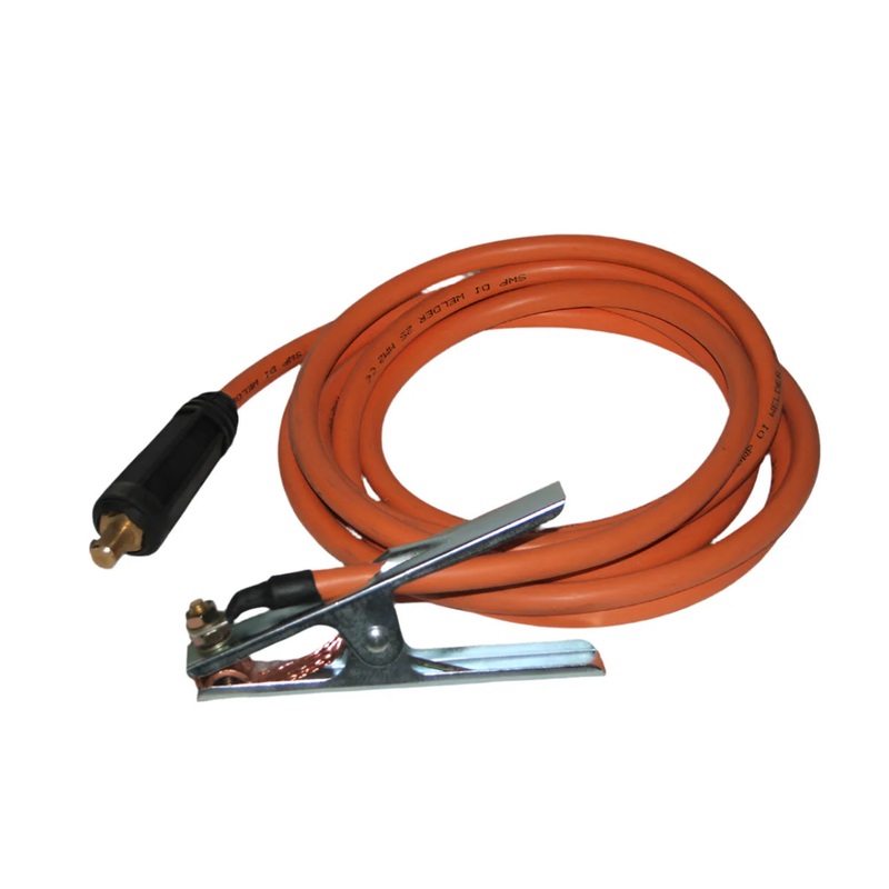 Welding Cable 3m 25mm Sq. c/w Earth Clamp 200 Small Dinse Plug 25mm [1482]