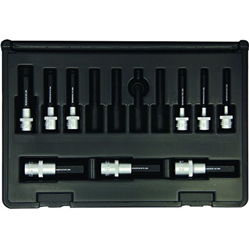 Bondhus 30299 ProGuard Steel Hex Bit Socket Set, 9 Piece Set