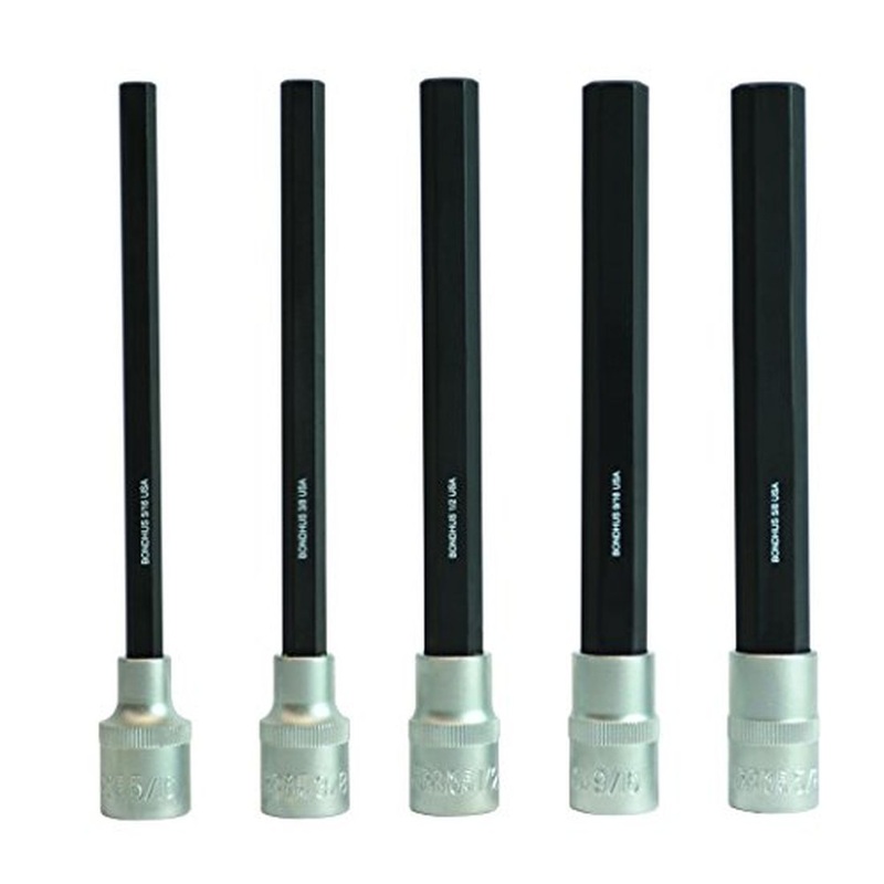 Bondhus 30645 ProGuard Steel Hex Bit Socket Set, 5 Piece Set