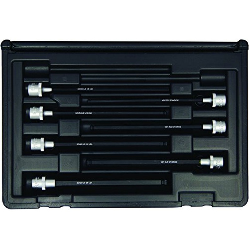 Bondhus 30845 Standard Ball End Sockets and Bits Tool Set with ProGuard Finish, 7 Piece Set