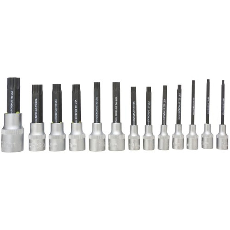 Bondhus 44037 ProGuard Steel Torx Impact Socket Bit Set, 13 Piece Set