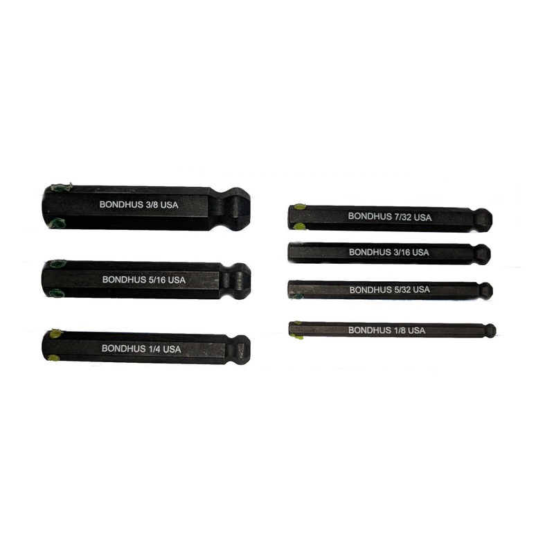 Bondhus 23445 ProHold Socket Hex Bits Set, 2", 7 Piece (Bits and case only)