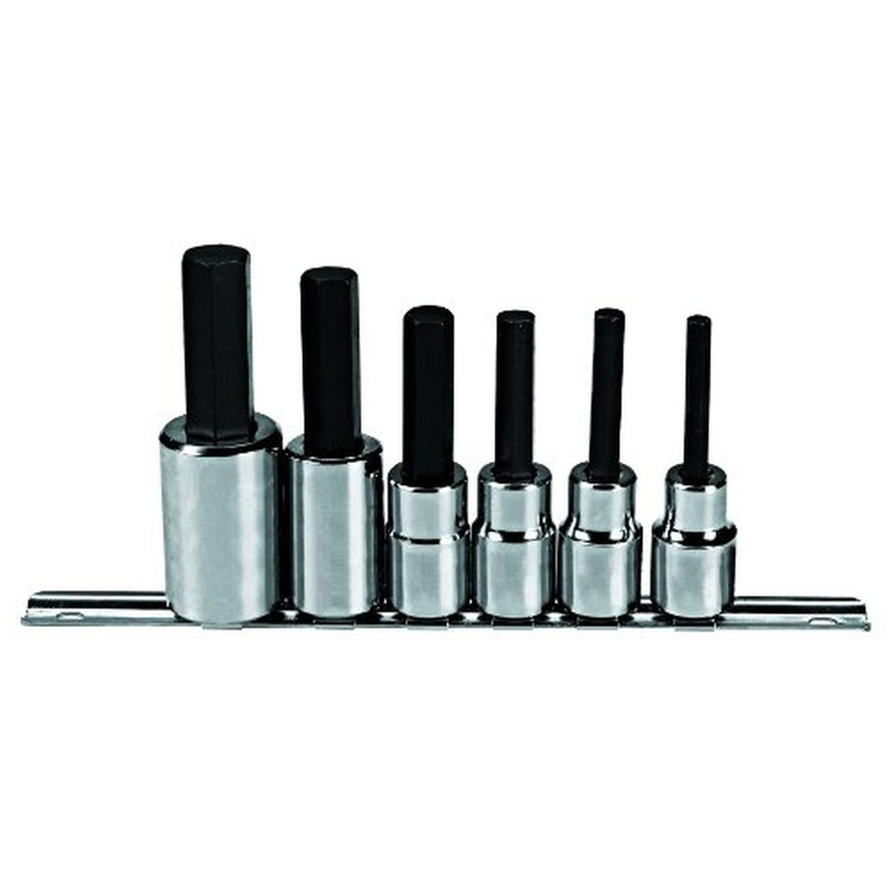 Stanley Proto J5441-SM 1/2 in. Drive Black Oxide Finish Hex Bit Socket, 6 Piece Set