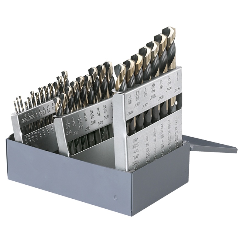 Cle-Line C21163 High Speed Steel Mechanics Drill Set, 29 Piece Set