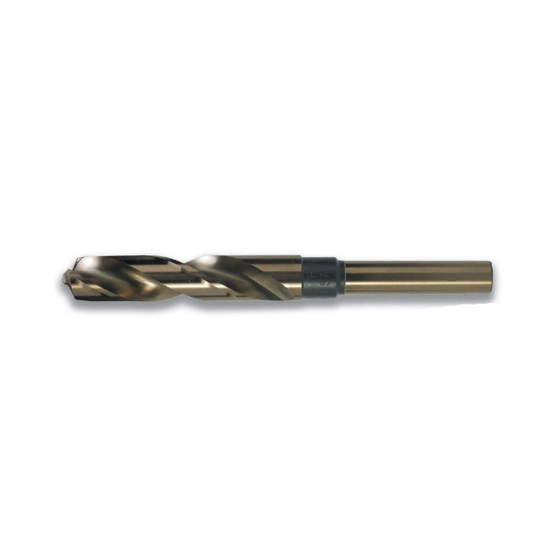 Viking Drill and Tool 29161 9/16 in. x 6 in. 135-Degree Split Point Gold Oxide 1/2 in. Reduced Shank Cobalt Standard Twist Drill Bit, 1/Box