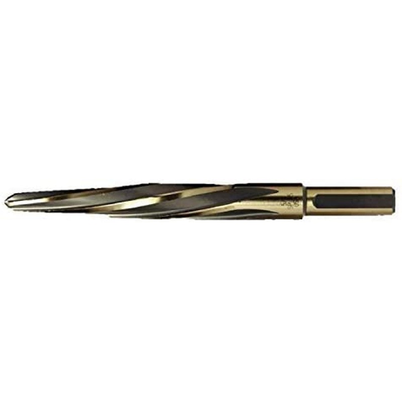 Viking Drill and Tool 6480 1 in. Standard Flute Gold Oxide High Speed Steel Magnum Super Premium Car Reamer, 1/Box