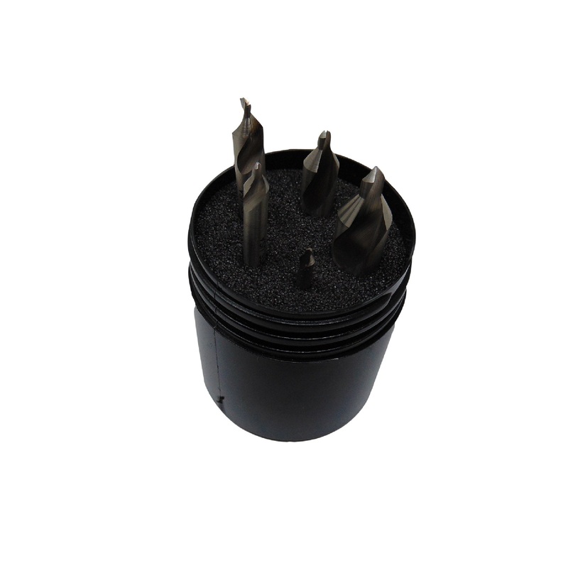 Norseman by Viking Drill and Tool 26861 Combo Drill/CounterSink #1 -#5 Deg. Ang. Bright Finish 5 Piece Set