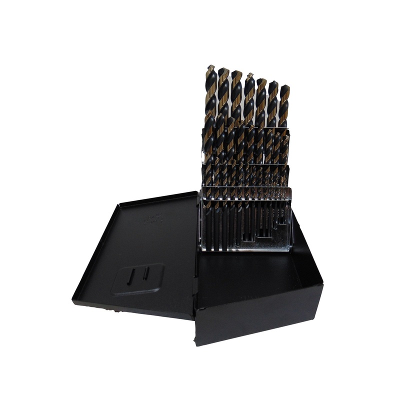 Norseman by Viking Drill and Tool 41611 29 Piece Jobber Drill Set 1/16 in. to 1/2 in. Gold and Black High Helix Flutes