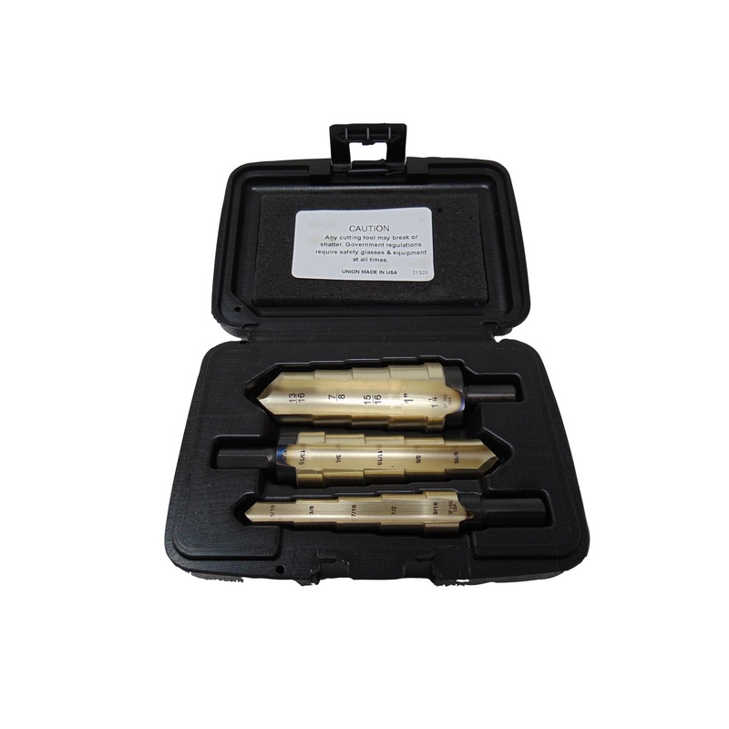 Norseman by Viking Drill and Tool 99980 3 Piece 5/16 in., 9/16 in., and 13/16 in. Step Reamer Set