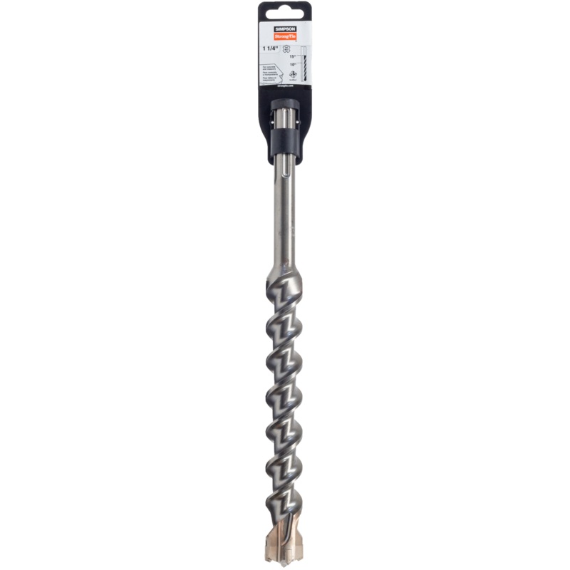 Simpson MDMX12515Q 1-1/4 in. x 15 in. SDS-max Shank Quad-Head Drill Bit