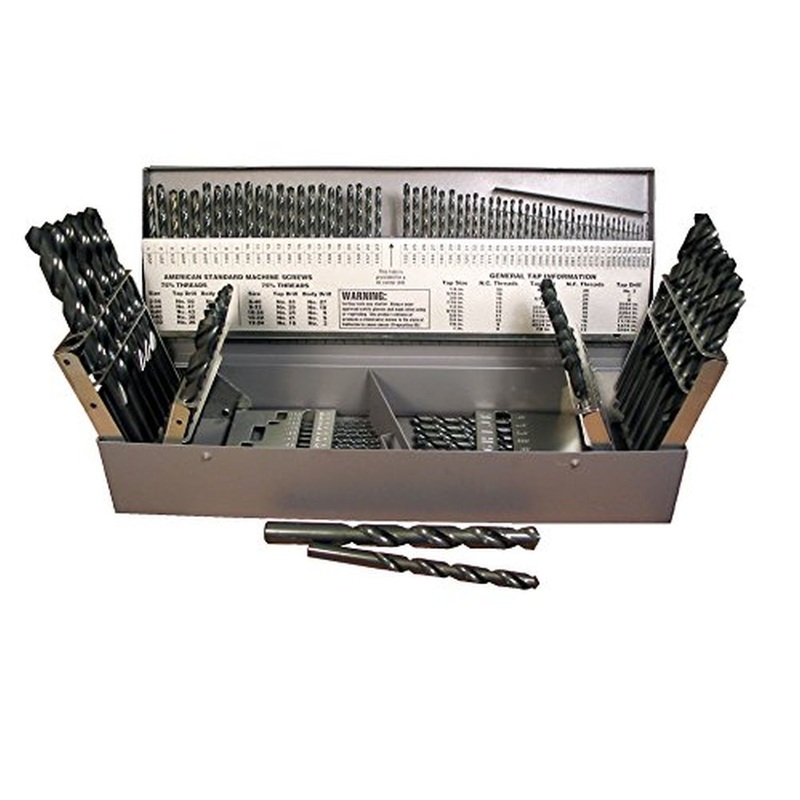 Viking 43440 Type 240 Black Finish Jobber Drill 118 Deg Pt HSS Set (115 Piece)