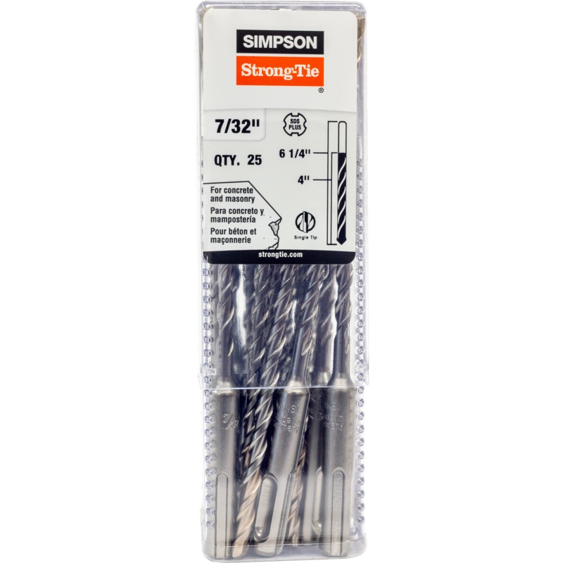 Simpson MDPL02106-R25 7/32 in. x 6-1/4 in. SDS-plus Shank Drill Bit (25-Qty)