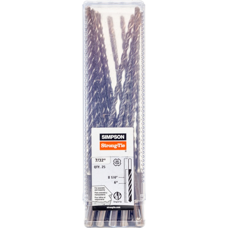 Simpson MDPL02108-R25 7/32 in. x 8-1/4 in. SDS-plus Shank Drill Bit (25-Qty)