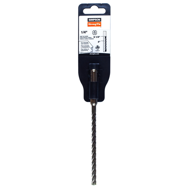 Simpson MDPL02506S 1/4 in. x 6-1/4 in. SDS-plus Shank Solid-Tip Carbide Drill Bit