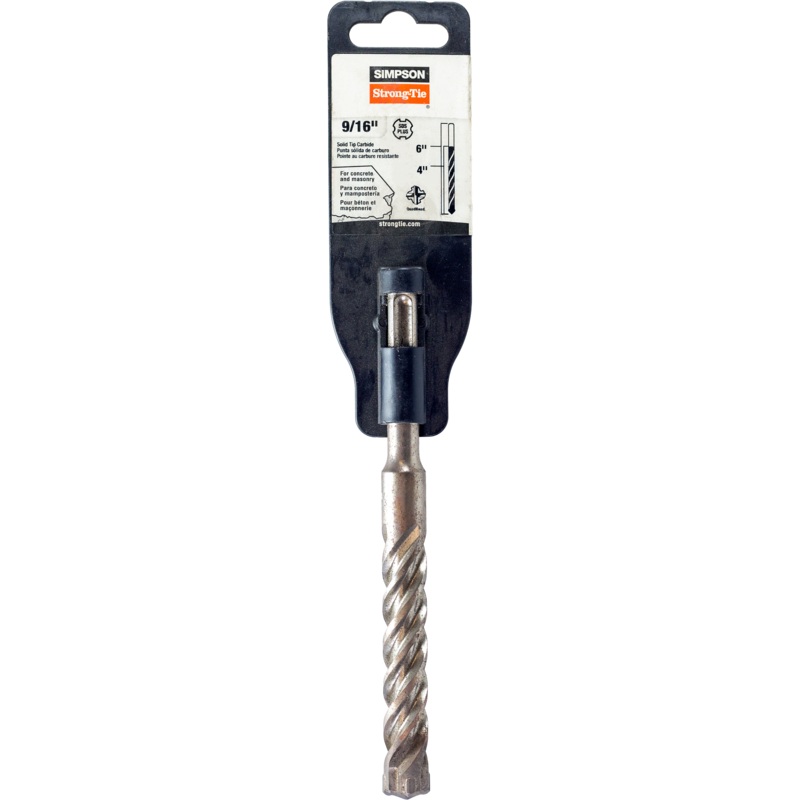 Simpson MDPL05606S 9/16 in. x 6 in. SDS-plus Shank Solid-Tip Carbide Drill Bit