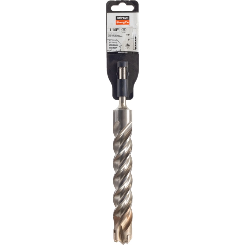 Simpson MDPL11210Q 1-1/8 in. x 10 in. SDS-plus Quad-Head Shank Drill Bit