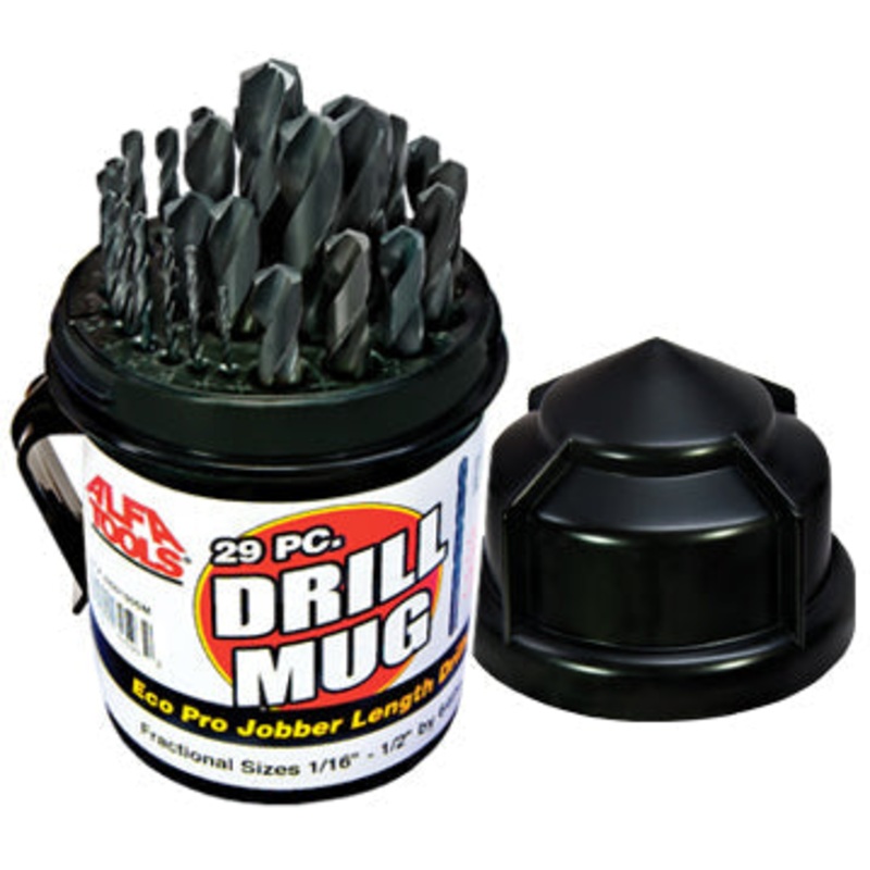ALFA Tools J250190DM 29PC .ECO PRO BLACK.DRILL MUG SET 1/pack