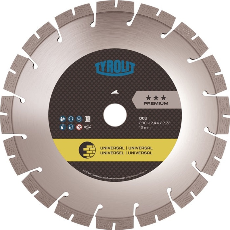 Disco de corte diamantado TYROLIT DCU Premium  115 mm, dimetro 22,23 mm (4000845007)