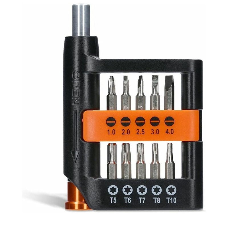 WellCut Juego de puntas de destornillador multiusos de precisin, destornillador con mango antideslizante, 20 puntas, caja de almacenamiento, 21 piezas (WC-MPS21U)