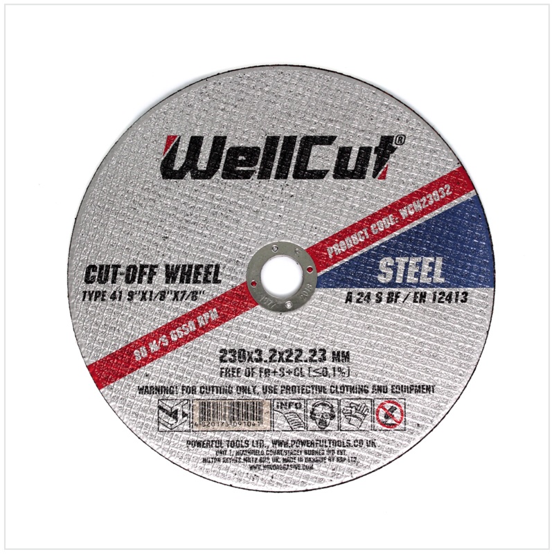 WellCut WCM 23032 - 25 discos de corte de 230 mm para metales