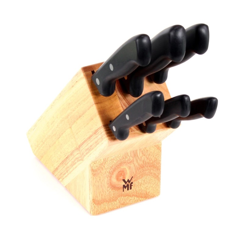 WMF Classic Line Set 7 bloque de cuchillos 6 piezas + bloque de cuchillos hoja de acero especial (1874749990)