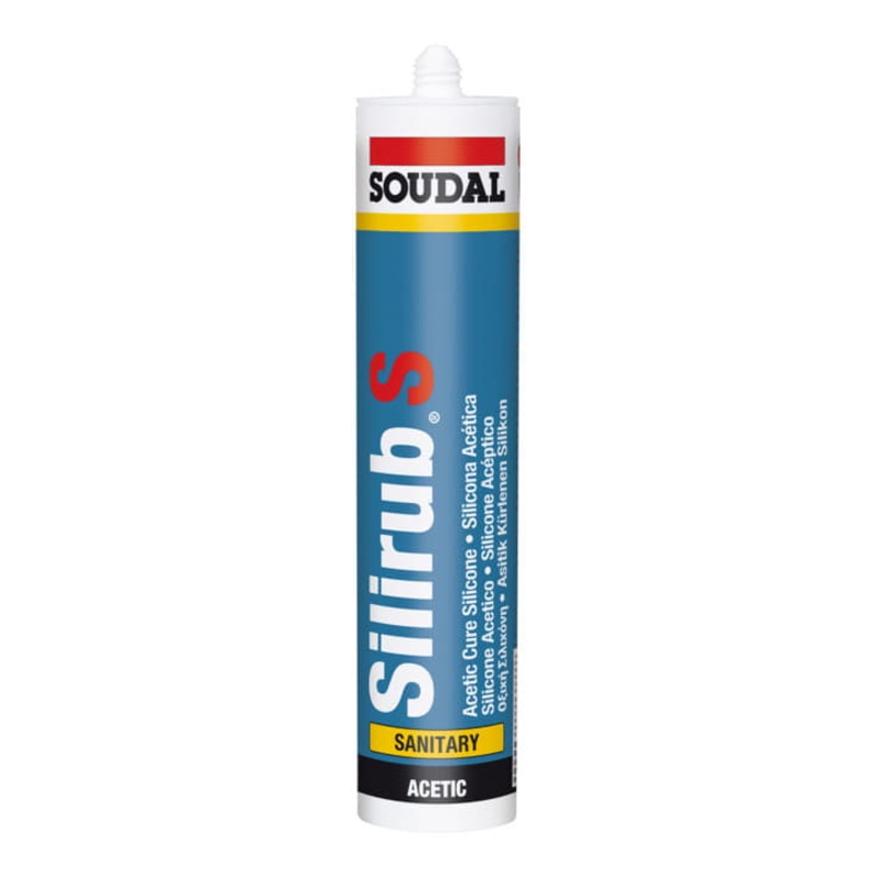 Silicona sanitaria SOUDAL Silirub S transparente ( 4000353955 )