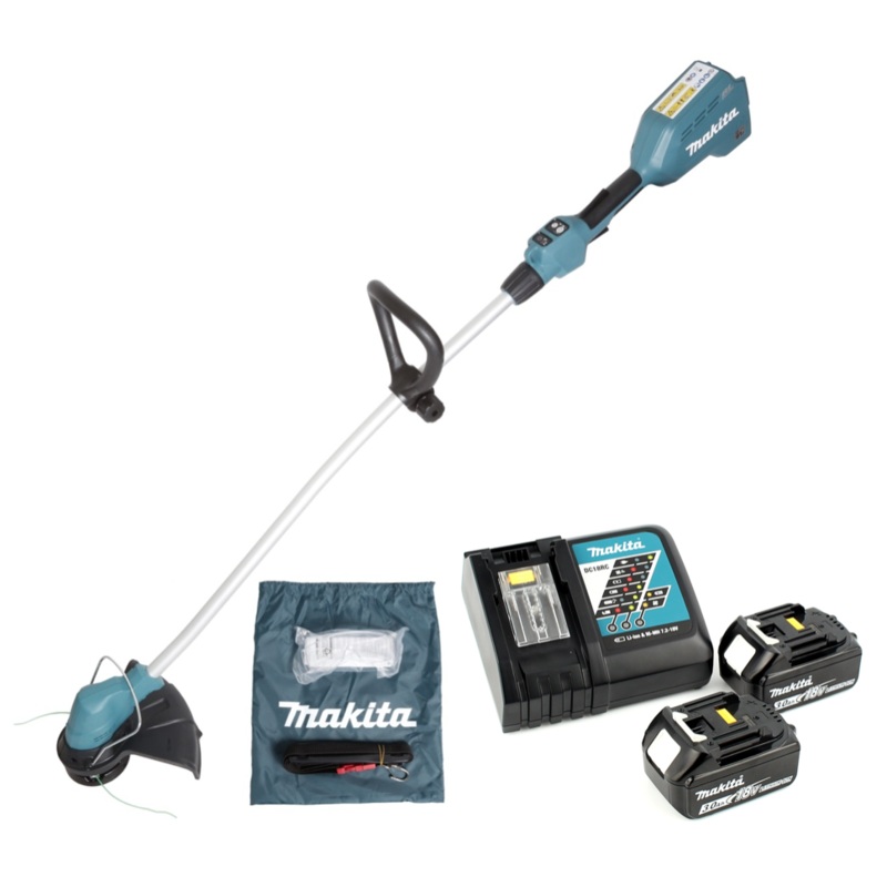 Cortacsped a batera Makita DUR 184 LRF 18V 300mm sin escobillas + 2x batera 3.0Ah + cargador