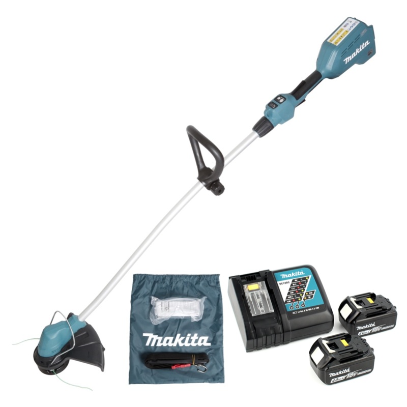 Cortacsped a batera Makita DUR 184 LRM2 18V 300mm sin escobillas + 2x batera 4.0Ah + cargador
