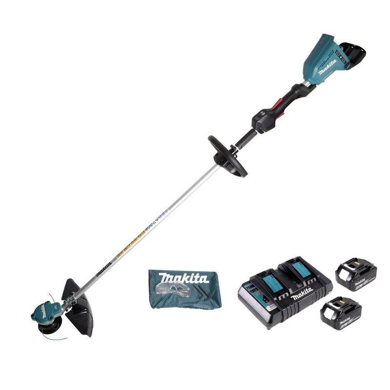 Cortacsped a batera Makita DUR 364 LUG2 36V (2x 18V) 250/350mm sin escobillas + 2x batera 6.0Ah + doble cargador