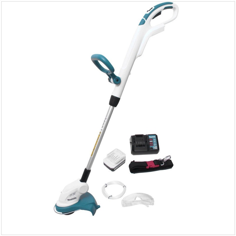 Cortacsped con batera de iones de litio Makita UR 140 DW de 14,4 V con 1 batera de 1,3 Ah y cargador