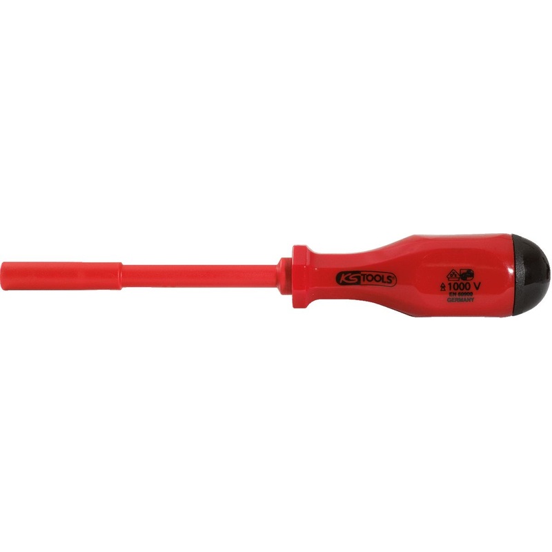 Destornillador con punta de 1/4" KS TOOLS con aislamiento de proteccin y cargador ( 117.1625 )