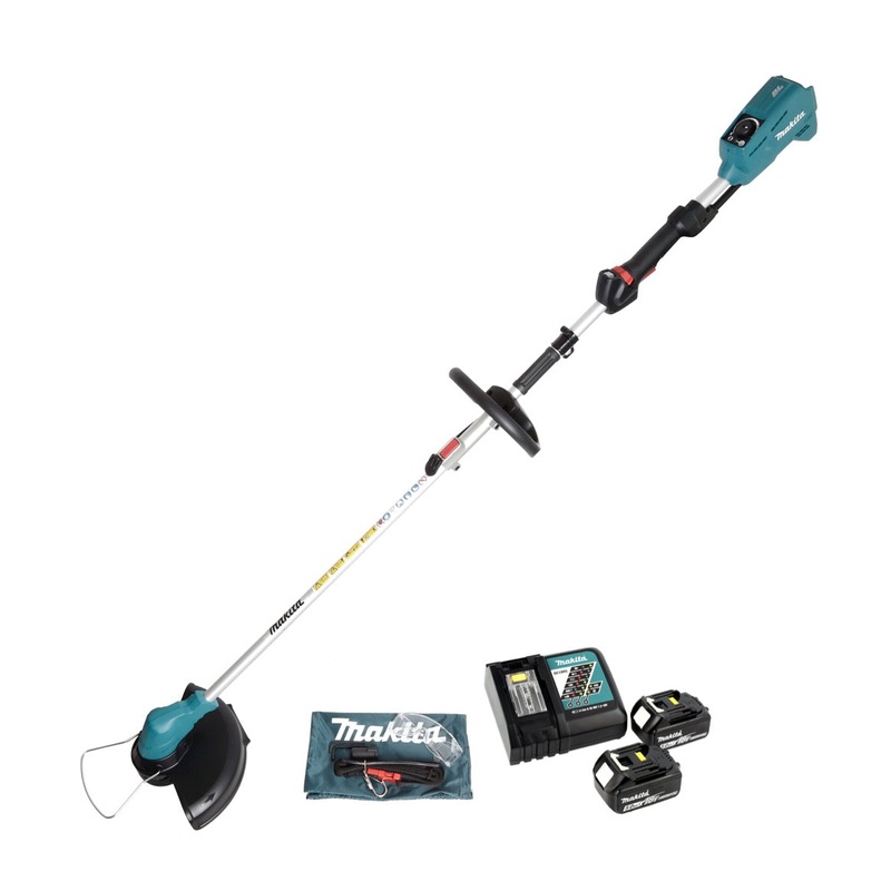 Cortacsped a batera Makita DUR 183 LRT2 18V 300mm sin escobillas + 2x batera 5.0Ah + cargador