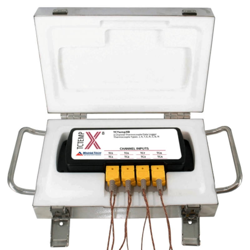 8 Channel, Oven Temperature Logger With Type K Thermocouple Probes