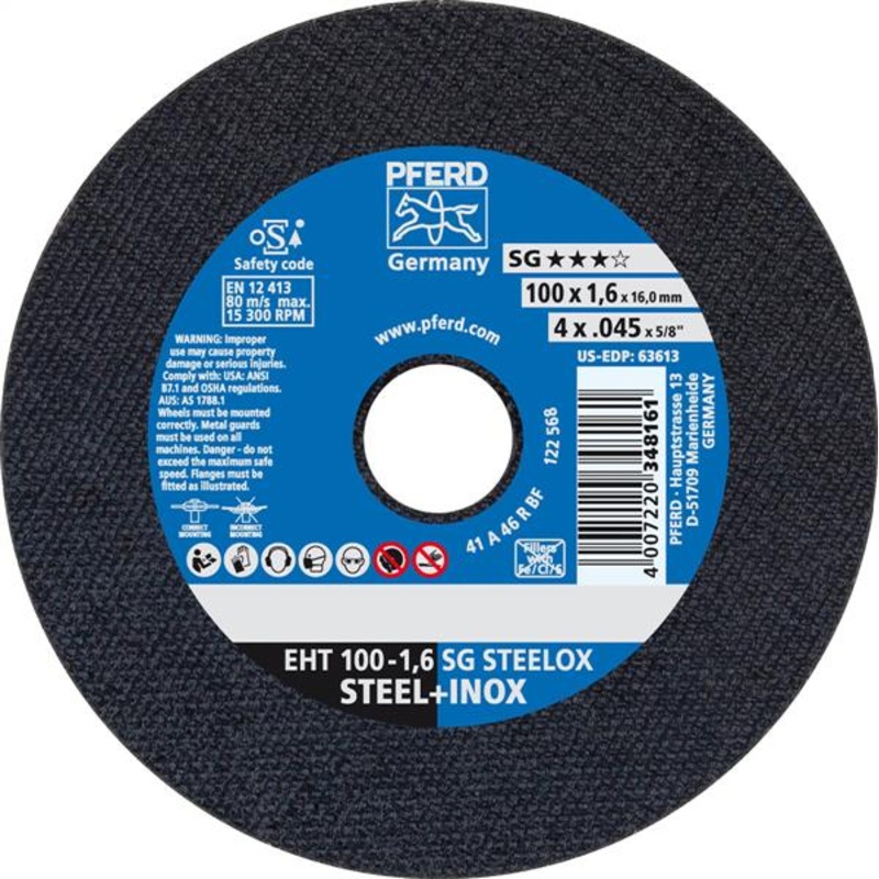 Pferd Inox Cut Off Disc EHT 100x1.6mm A45 RSG/SG