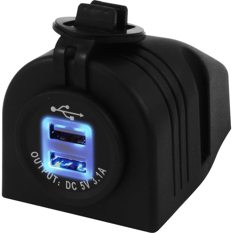 Usb Dual Heavy Duty Charing Port 5v 3.1 Amp Surface Mount(12-24v)