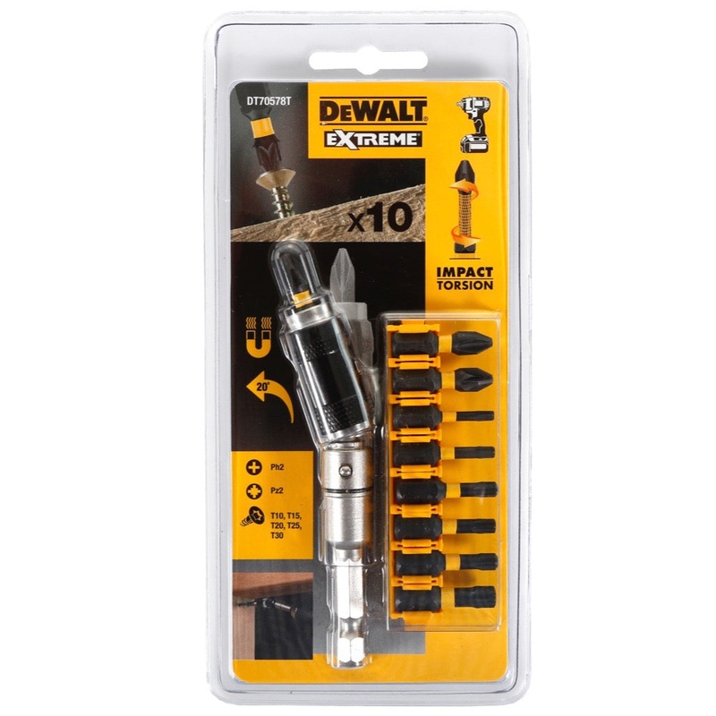 DeWalt DT 70578 T-QZ Juego de puntas de torsin de impacto extremo de 10 piezas (N362569)