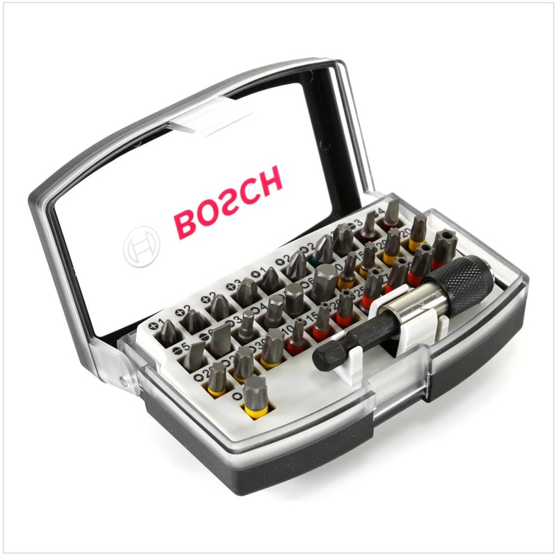 Juego de puntas Bosch de 32 piezas en una robusta caja gris (2607017319)
