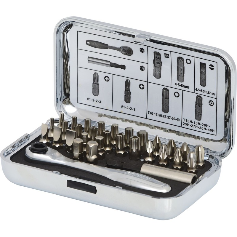 Juego de puntas KS TOOLS 1/4" CHROMEplus, 31 pzs ( 918.4600 )