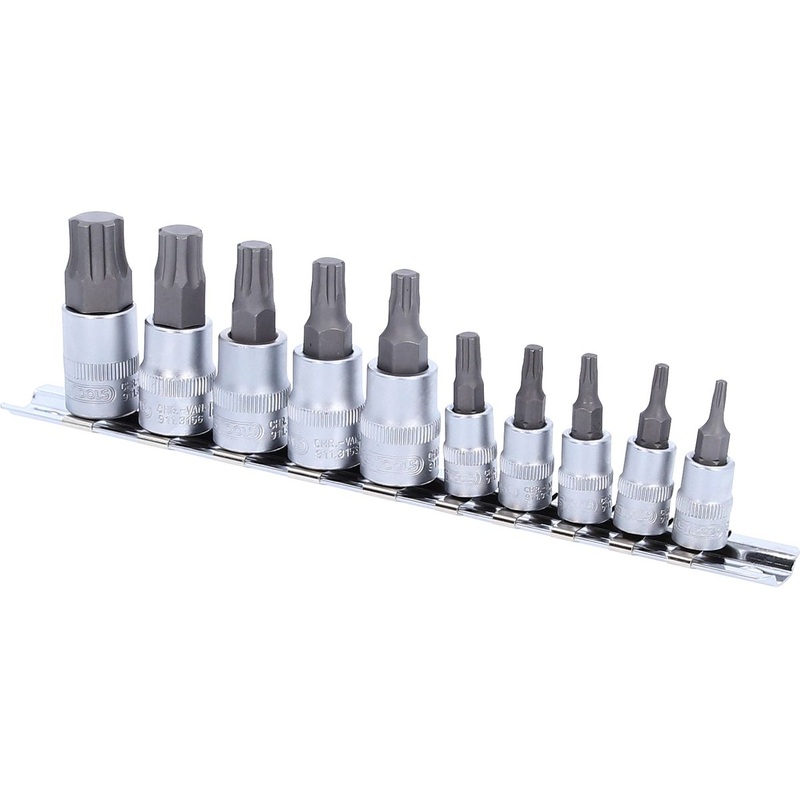 KS TOOLS Juego de vasos con punta 1/4"+3/8" TorxPlus, 10 pzs, IP10-IP60 ( 911.3140 )