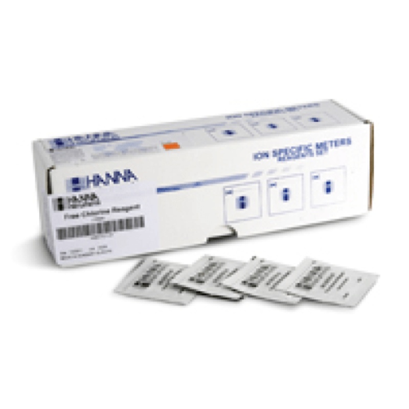 Chlorine, free, DPD method, Powder reagent kit for 100 tests (free Cl2) - HI93701-01